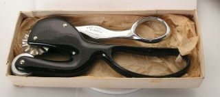 Vintage Boxed Perfect Pinker Crane Brand Pinking Shears Met.  Cut.  Co.  Florian Wow
