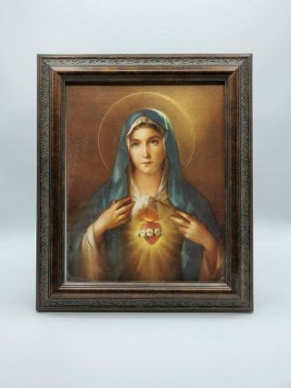 Immaculate Heart Of Mary Framed 8 X 10 Print