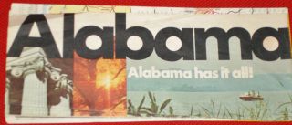 Official 1972 Highway Map Of Alabama