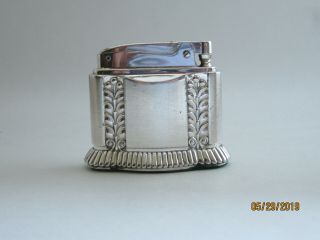 Vintage Ronson Diana silver plated table lighter 3