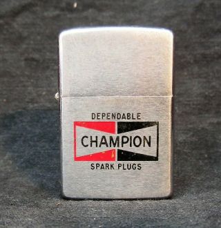Vintage 1968 Zippo Champion Spark Plugs Automobile Cigarette Cigar Lighter