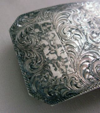 BOYD Reno Nevada Sterling Silver Hand Crafted Engraved BELT BUCKLE;H069 5
