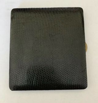 Rare Vintage Dunhill Black Lizard Leather Cigarette Case France