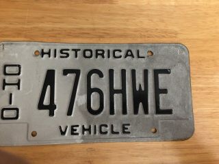 Ohio Historical Vehicle License Plate - No Date