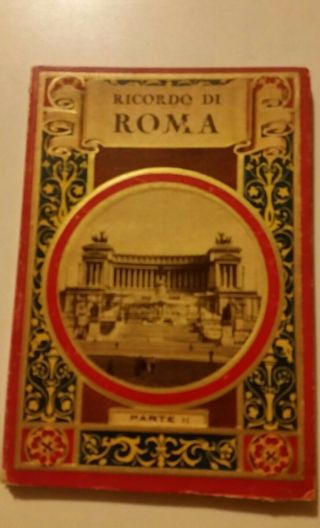 Ricordo Di Roma Parte Ii,  Foldout Postcard Type Book,  Map,  5 Language