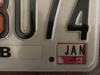Georgia Peach License Plate - Cobb County with JAN 13 Sticker 3
