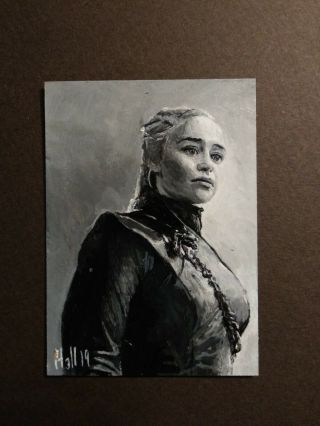 Charles Hall Game Of Thrones Painted Sketch Card