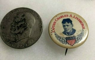Early / Captain Charles A.  Lindbergh Pin.  Prior To Colonel Promotion.