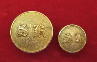 Shropshire Hunt Large & Small Gilt Buttons - Inc.  Early P&s Firmin Button C1837