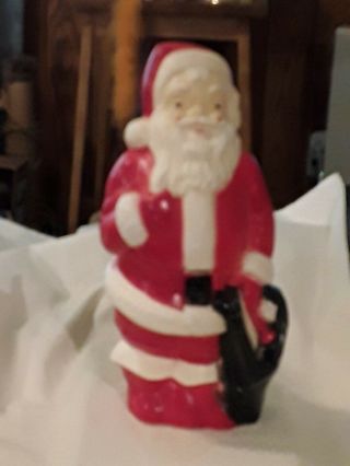 Vintage 1968 Santa Claus Lighted Blow Mold Empire Plastic 13 " Christmas V.