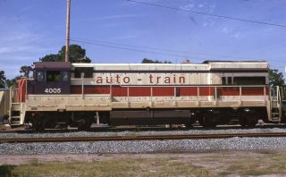 Auto - Train Railroad Locomotive 4005 1973 Photo Slide