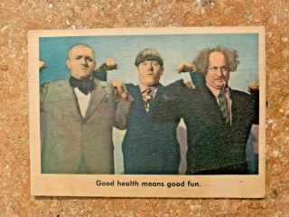 1959 Fleer Three Stooges Card 78 " Good Health Means Good Fun " See Scan