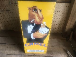 1992 Vintage Joe Camel The Hard Pack Cigarettes 4 Sided Folding Metal Display 3