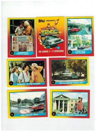 1989 Topps Back To The Future Complete 88 Card Set,  11 Stickers 2019
