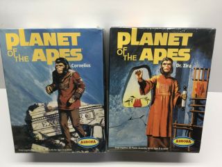 2000 Planet Of The Apes Aurora Dr Zira & Conrnelius Plastic Model Kit Nr
