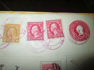 C5 Vintage Envelopes Post Marked early 1920s - Old Stamps 2