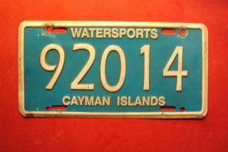 Cayman Islands - Watersports License Plate - 2000s