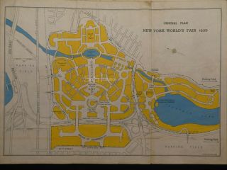 RARE Vintage York World ' s Fair 1939 City & Transit Map Corn Exchange Bank 4