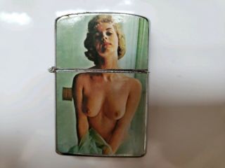 Vintage Supreme Cigarette Lighter “1950’s” Risque Pin Up Girl Never Lit