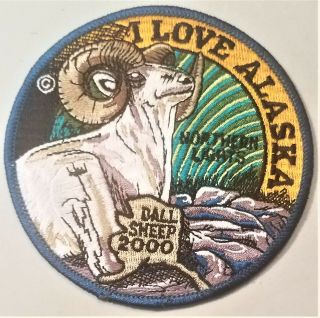 I Love Alaska Dall Sheep 2000 Patch C
