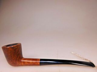 No Brand Name 1/4 Bent Small Dublin Smooth Briar Pipe Rubber Stem By Me