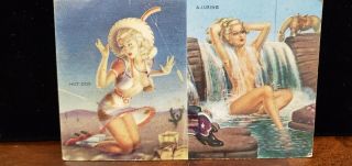 1940s Vintage Litho U.  S.  A.  Card / Hot Dog& A - Luring