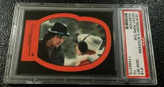 Psa 10 1979 Topps Rocky Ii 2 Stickers 19 Sylvester Stallone Boxing Movie Card