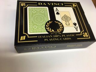 Da Vinci Club Casino Playing Cards,  2 - Deck Bridge Size Jumbo Index