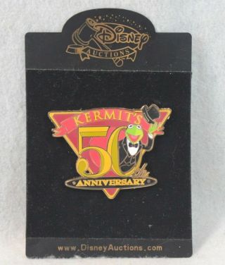 Disney Le 100 Pin Muppets Kermit The Frog 50th Anniversary
