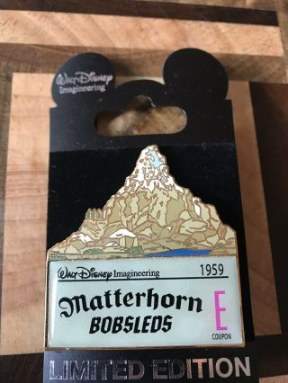 Disney Wdi Matterhorn Bobsleds E Ticket Rare Le 300 Pin