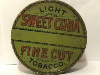 Vintage Tin Light Sweet Cuba Fine Cut Tobacco Empty Ephemera Spaulding & Merrick