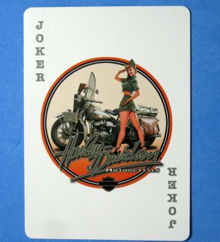 Harley Davidson Single Swap Playing Card Joker - 1 Card