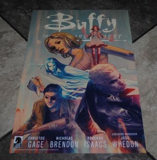 Buffy The Vampire Slayer Angel & Faith Double Sided Poster 17 " Dark Horse Whedon