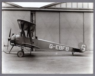 Avro 504k G - Ebfb Large Vintage Bristol Stamped Photo