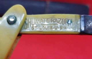 Vintage SHUMATE ' S TRUSTY Straight Razor BOX Shumate Razor Co. 4