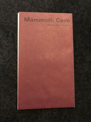 Mammoth Cave National Park Kentucky Brochure Map Travel 1967