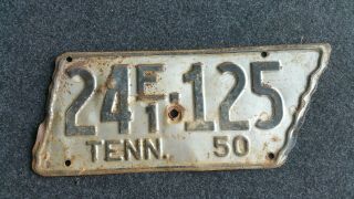 1950 Giles County Tennessee Farm License Plate 24f - 125