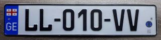 Georgia (gruziya) License Plate Auto Car Number