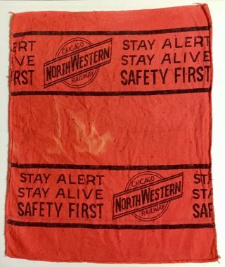 Vintage C&nw Chicago And Northwestern Railroad 14” X 17” Cloth Towel