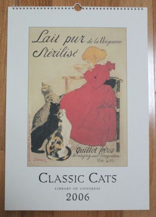 Classic Cats Wall Calendar Library Of Congress By Cavallini & Co.  2006