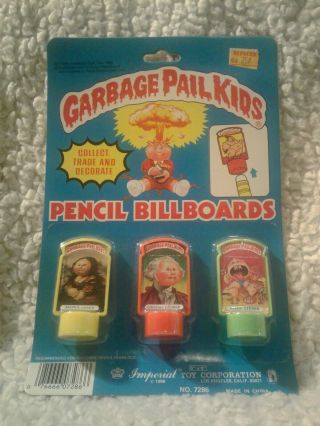 Vintage Garbage Pail Kids Gpk Pencil Billboard Topper Topps Gorgeous George