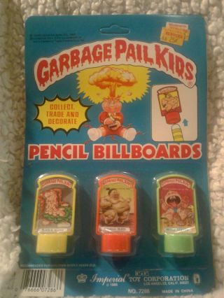 Vintage Garbage Pail Kids Gpk Pencil Billboard Topper Topps Sumo Sid