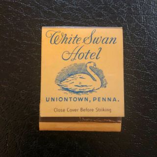 Laurel Lounge White Swan Hotel Union Town Pa Book Of Matches
