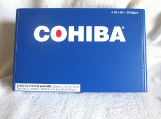 Cohiba Blue Clasico 4 1/2 X 50 Wood Cigar Box -