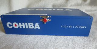 COHIBA BLUE CLASICO 4 1/2 x 50 WOOD CIGAR BOX - 2