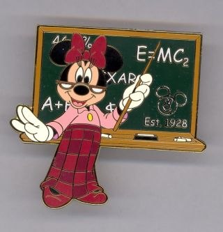 Disney School Teacher Minnie Mouse Teaching At Board Jumbo Le 100 Pin