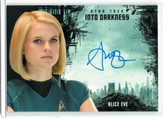 Alice Eve As Carol Marcus / Star Trek Beyond Trading Card Autograph