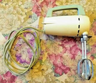 Vintage Dormey Electric Hand Mixer Model 7500 Yellow Great S/H 3
