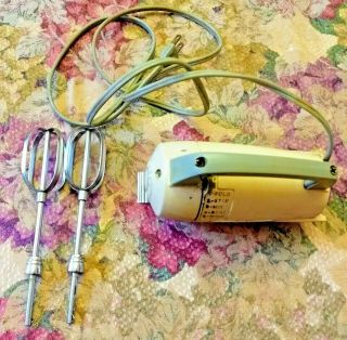 Vintage Dormey Electric Hand Mixer Model 7500 Yellow Great S/H 4