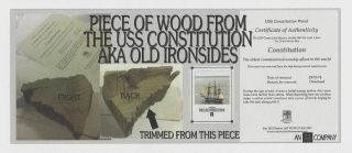 USS CONSTITUTION aka OLD IRONSIDES ship wood piece,  wooden relic 3